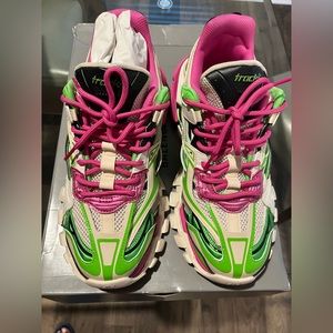 Balenciaga white/green and pink track 2 men’s sneaker size 42